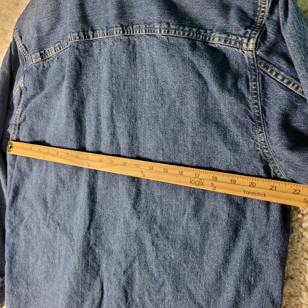 Levi's Denim Chore Shirt Men's Medium Blue 4-Pocket Cotton Button-Up Long Sleeve